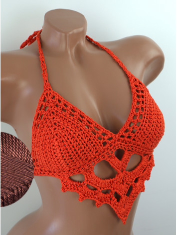 The Chunky Knit Stunner: Enchanting Tri-Jab - Топ В'язаний Гачком