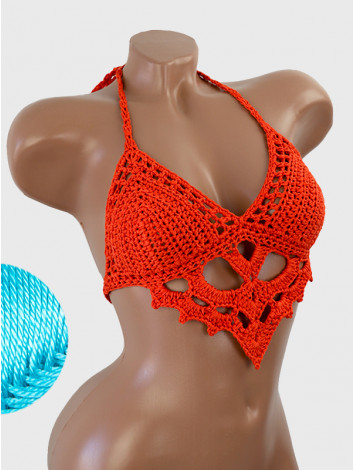 The Chunky Knit Stunner: Enchanting Tri-Jab - Топ В'язаний Гачком