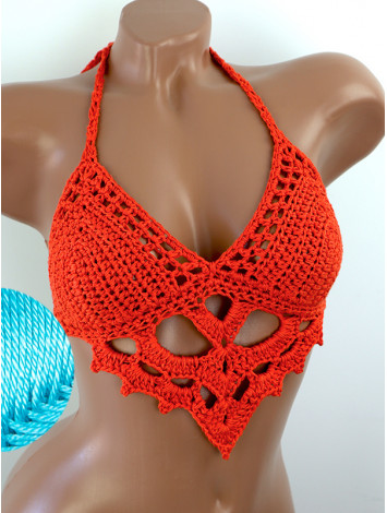 The Chunky Knit Stunner: Enchanting Tri-Jab - Топ В'язаний Гачком