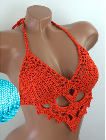 The Chunky Knit Stunner: Enchanting Tri-Jab - Топ В'язаний Гачком