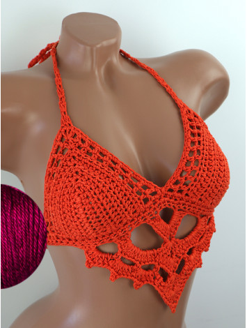 The Chunky Knit Stunner: Enchanting Tri-Jab - Топ В'язаний Гачком