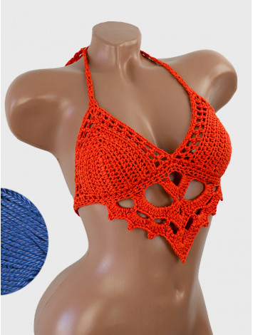 The Chunky Knit Stunner: Enchanting Tri-Jab - Топ В'язаний Гачком