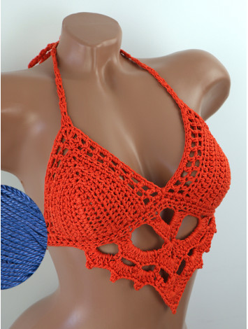 The Chunky Knit Stunner: Enchanting Tri-Jab - Топ В'язаний Гачком