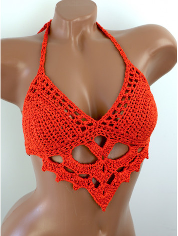 The Chunky Knit Stunner: Enchanting Tri-Jab - Топ В'язаний Гачком