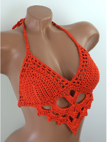 The Chunky Knit Stunner: Enchanting Tri-Jab - Топ В'язаний Гачком