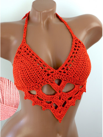 The Chunky Knit Stunner: Enchanting Tri-Jab - Топ В'язаний Гачком