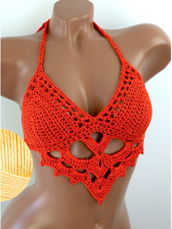 The Chunky Knit Stunner: Enchanting Tri-Jab - Топ В'язаний Гачком