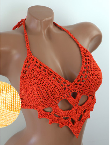 The Chunky Knit Stunner: Enchanting Tri-Jab - Топ В'язаний Гачком