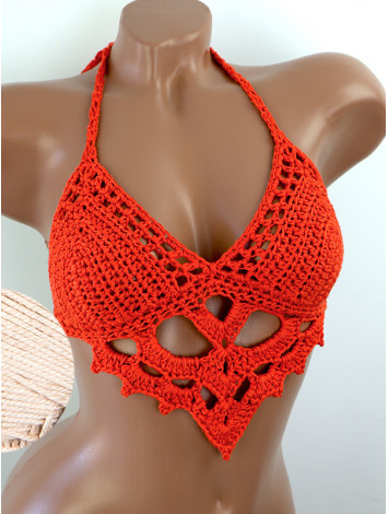 The Chunky Knit Stunner: Enchanting Tri-Jab - Топ В'язаний Гачком