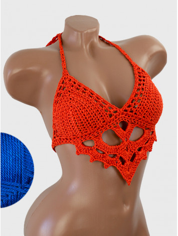 The Chunky Knit Stunner: Enchanting Tri-Jab - Топ В'язаний Гачком