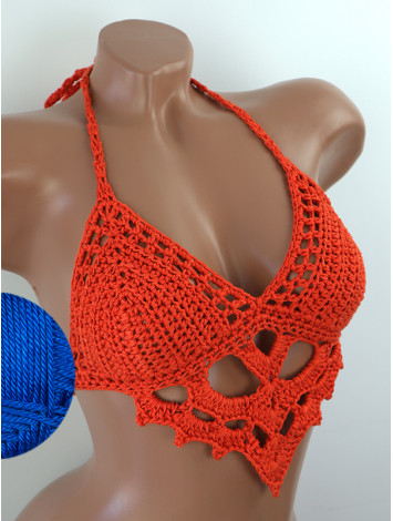 The Chunky Knit Stunner: Enchanting Tri-Jab - Топ В'язаний Гачком