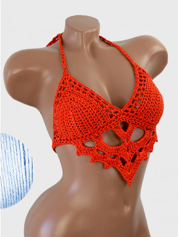 The Chunky Knit Stunner: Enchanting Tri-Jab - Топ В'язаний Гачком