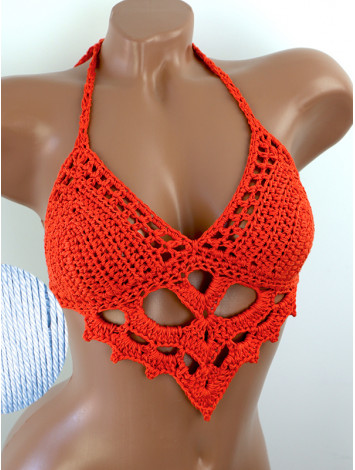 The Chunky Knit Stunner: Enchanting Tri-Jab - Топ В'язаний Гачком