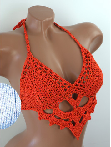 The Chunky Knit Stunner: Enchanting Tri-Jab - Топ В'язаний Гачком