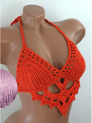 The Chunky Knit Stunner: Enchanting Tri-Jab - Топ В'язаний Гачком