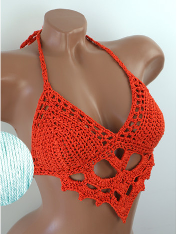 The Chunky Knit Stunner: Enchanting Tri-Jab - Топ В'язаний Гачком