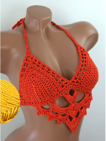 The Chunky Knit Stunner: Enchanting Tri-Jab - Топ В'язаний Гачком