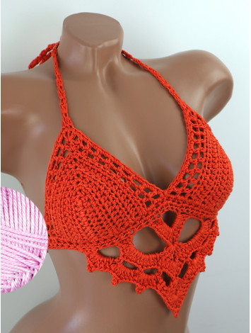 The Chunky Knit Stunner: Enchanting Tri-Jab - Топ В'язаний Гачком