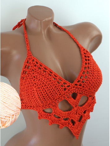 The Chunky Knit Stunner: Enchanting Tri-Jab - Топ В'язаний Гачком