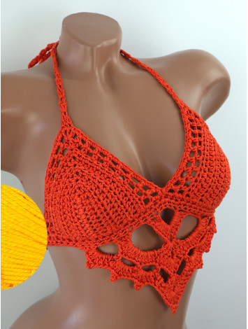 The Chunky Knit Stunner: Enchanting Tri-Jab - Топ В'язаний Гачком