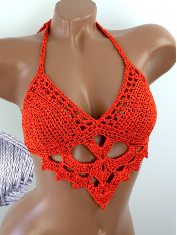 The Chunky Knit Stunner: Enchanting Tri-Jab - Топ В'язаний Гачком