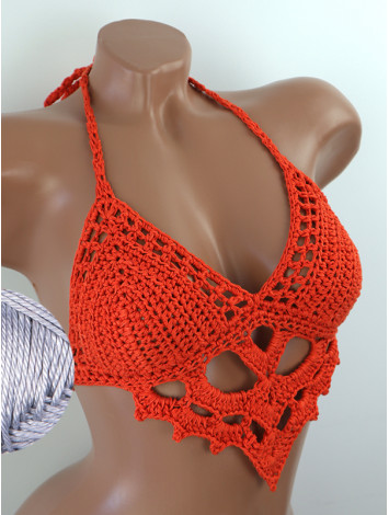 The Chunky Knit Stunner: Enchanting Tri-Jab - Топ В'язаний Гачком