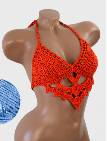 The Chunky Knit Stunner: Enchanting Tri-Jab - Топ В'язаний Гачком