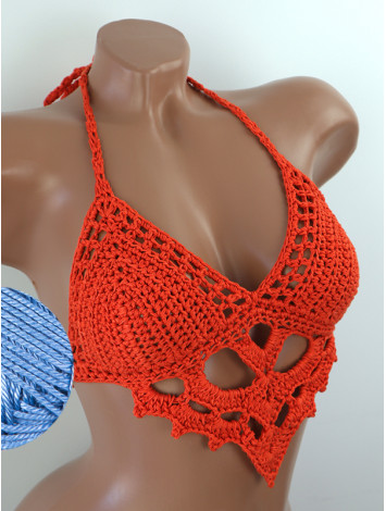 The Chunky Knit Stunner: Enchanting Tri-Jab - Топ В'язаний Гачком