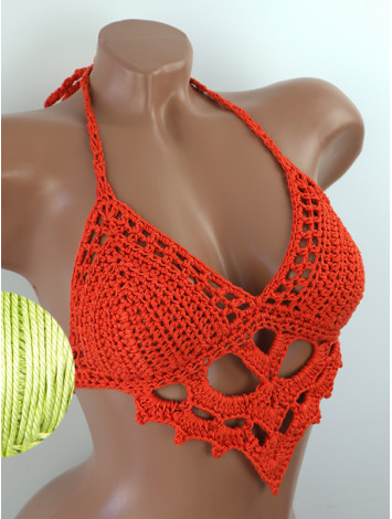 The Chunky Knit Stunner: Enchanting Tri-Jab - Топ В'язаний Гачком