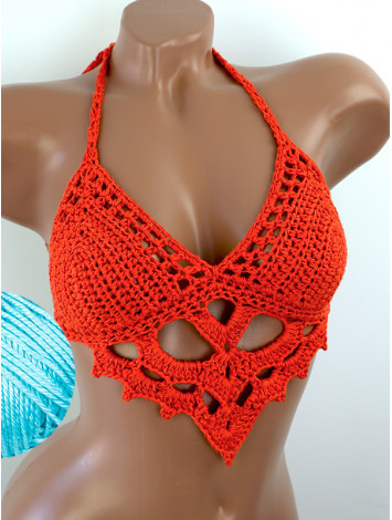 The Chunky Knit Stunner: Enchanting Tri-Jab - Топ В'язаний Гачком