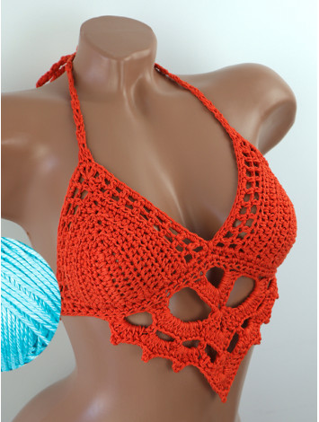 The Chunky Knit Stunner: Enchanting Tri-Jab - Топ В'язаний Гачком