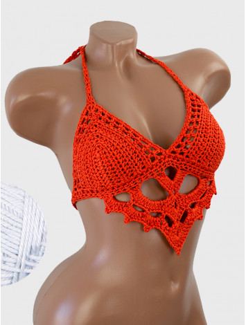 The Chunky Knit Stunner: Enchanting Tri-Jab - Топ В'язаний Гачком