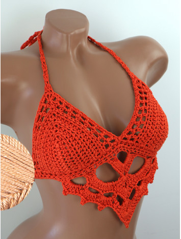 The Chunky Knit Stunner: Enchanting Tri-Jab - Топ В'язаний Гачком