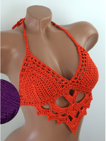 The Chunky Knit Stunner: Enchanting Tri-Jab - Топ В'язаний Гачком