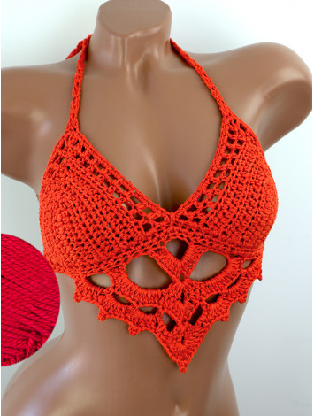 The Chunky Knit Stunner: Enchanting Tri-Jab - Топ В'язаний Гачком