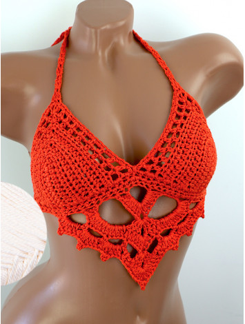 The Chunky Knit Stunner: Enchanting Tri-Jab - Топ В'язаний Гачком