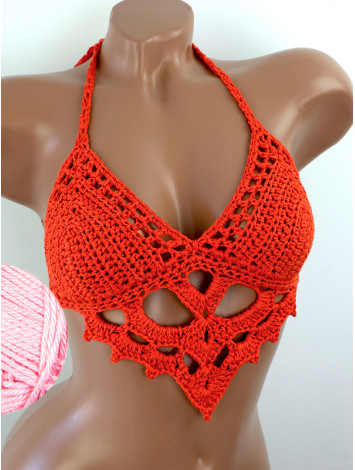 The Chunky Knit Stunner: Enchanting Tri-Jab - Топ В'язаний Гачком