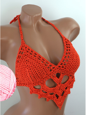 The Chunky Knit Stunner: Enchanting Tri-Jab - Топ В'язаний Гачком