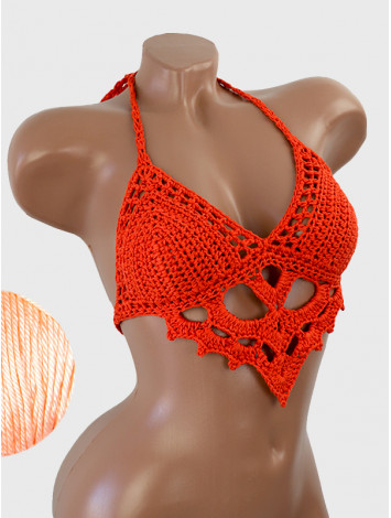 The Chunky Knit Stunner: Enchanting Tri-Jab - Топ В'язаний Гачком