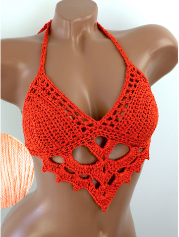 The Chunky Knit Stunner: Enchanting Tri-Jab - Топ В'язаний Гачком