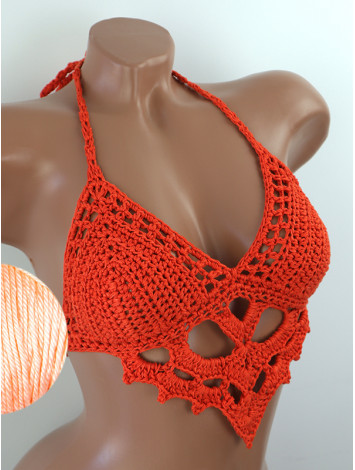 The Chunky Knit Stunner: Enchanting Tri-Jab - Топ В'язаний Гачком