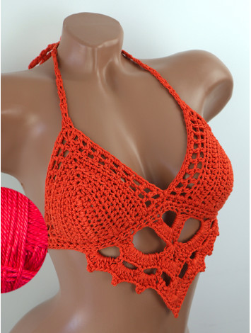 The Chunky Knit Stunner: Enchanting Tri-Jab - Топ В'язаний Гачком