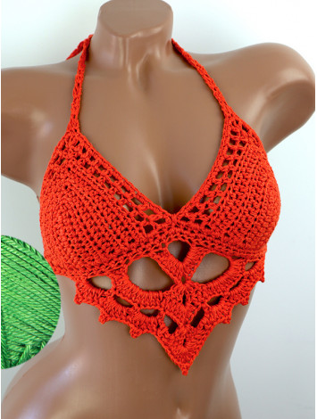 The Chunky Knit Stunner: Enchanting Tri-Jab - Топ В'язаний Гачком