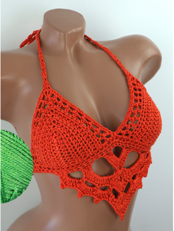 The Chunky Knit Stunner: Enchanting Tri-Jab - Топ В'язаний Гачком