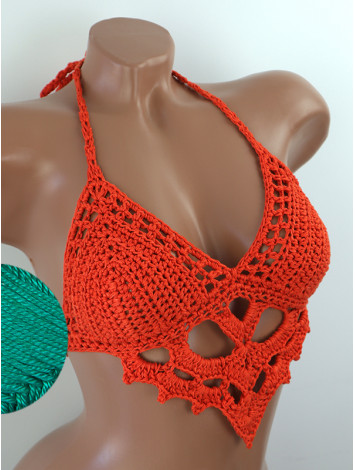 The Chunky Knit Stunner: Enchanting Tri-Jab - Топ В'язаний Гачком