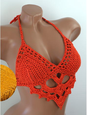 The Chunky Knit Stunner: Enchanting Tri-Jab - Топ В'язаний Гачком