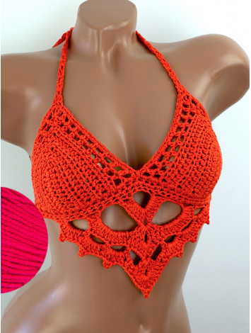 The Chunky Knit Stunner: Enchanting Tri-Jab - Топ В'язаний Гачком