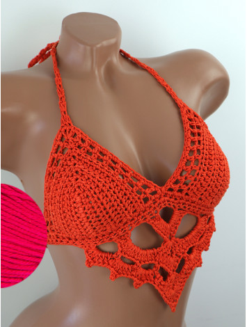 The Chunky Knit Stunner: Enchanting Tri-Jab - Топ В'язаний Гачком