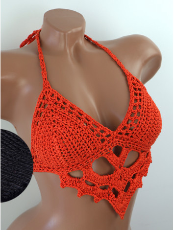 The Chunky Knit Stunner: Enchanting Tri-Jab - Топ В'язаний Гачком