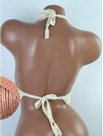 Tassel Drops Crochet: Whimsical Knots - Crochet Bikini Top
